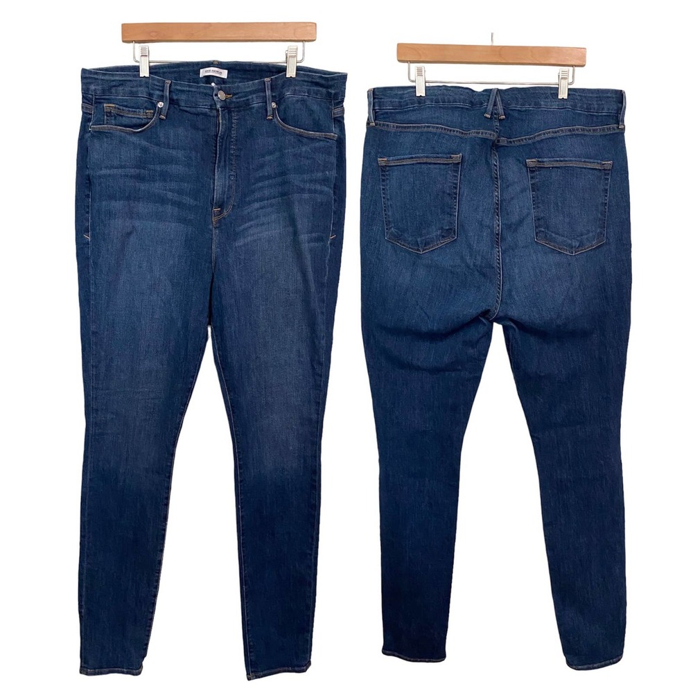 Good American Good Legs Dark Wash Skinny Jeans Size 22 Tall